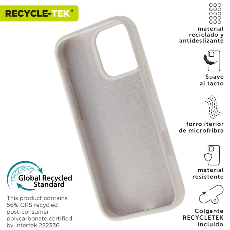 Funda muvit recycletek liquid silicone para apple iphone 16 pro max nude