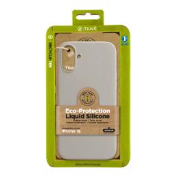 Funda muvit recycletek liquid silicone para apple iphone 16 nude