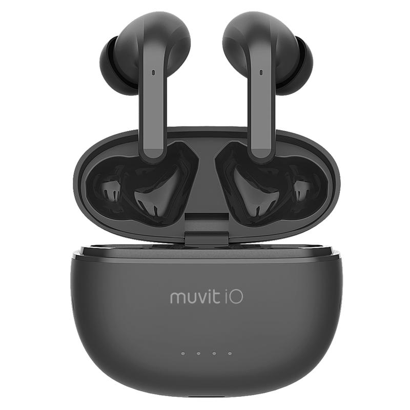 Auriculares muvit io smart true inalambrico negro