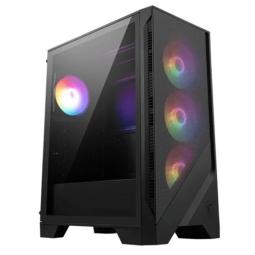 Caja ordenador gaming msi mag forge 121a airflow atx argb cristal templado negro