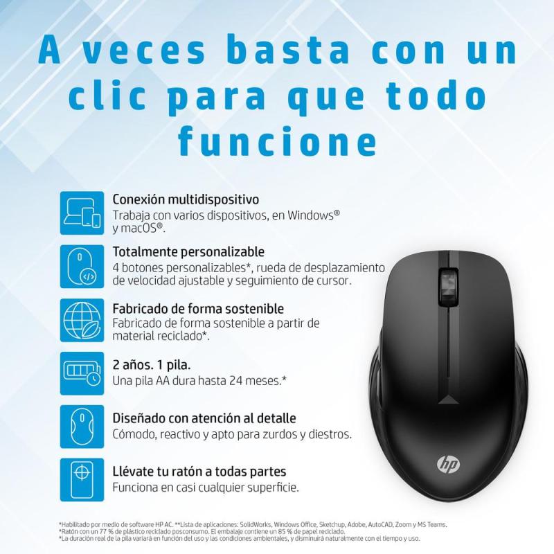 Ratón hp 430 inalámbrico multidispositivo