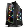 Caja atx sharkoon rev200 2xusb3.0 rgb sin fuente negro - Imagen 1