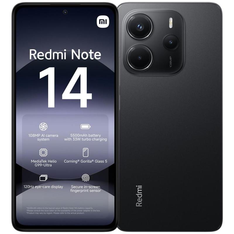 Movil xiaomi redmi note 14 6 - 128gb negro