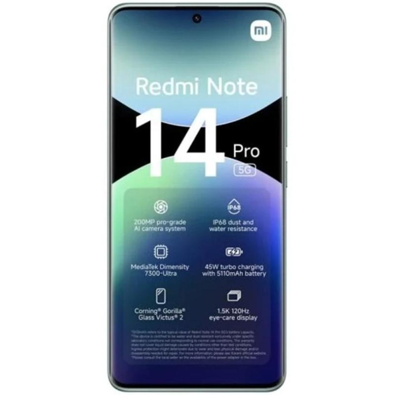 Movil xiaomi redmi note 14 pro 5g 8 - 256gb verde