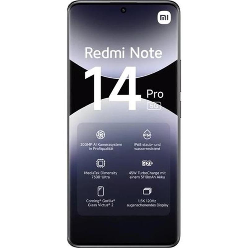 Movil xiaomi redmi note 14 pro 5g 8 - 256gb negro