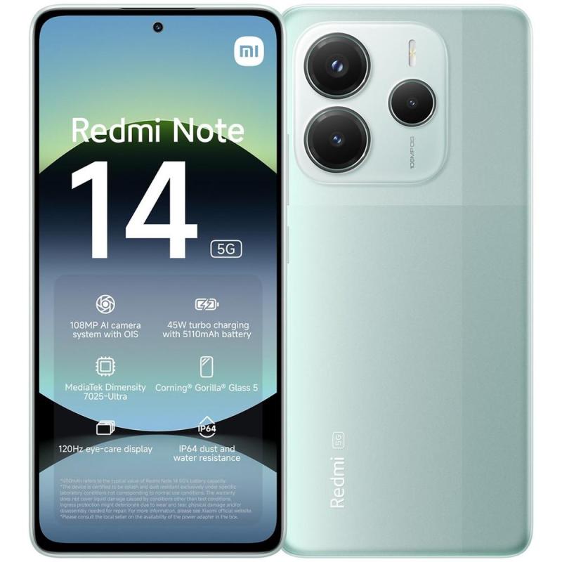 Movil xiaomi redmi note 14 5g 8 - 256gb verde