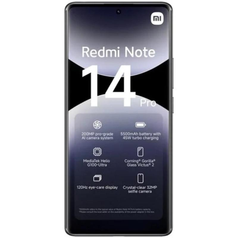 Movil xiaomi redmi note 14 pro 8 - 256gb negro