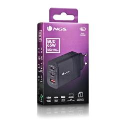 Cargador de pared ngs bud 65w 2x usb tipo c - 1x usb tipo a