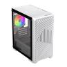 Caja ordenador gaming keep out xc - 220w glass matx argb cristal templado blanco