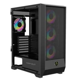 Caja ordenador gaming keep out xc - 501 mesh atx argb cristal templado negro