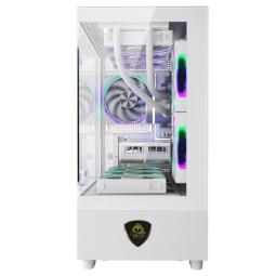 Caja ordenador gaming keep out xc - 301w glass matx argb cristal templado blanco