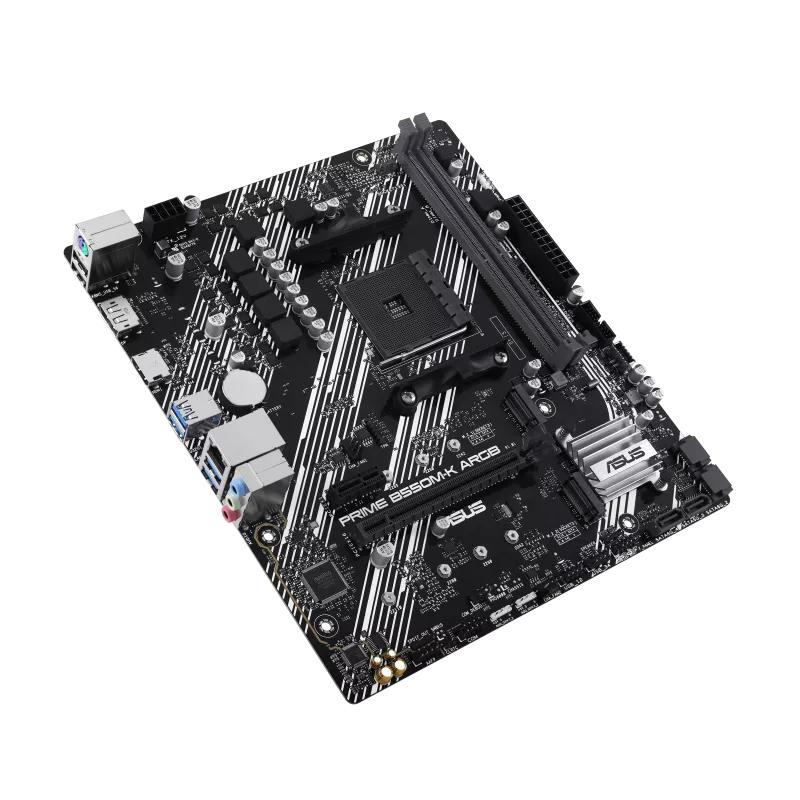 Placa base asus amd prime b550m - k argb socket am4 ddr4 x2 max 64gb 3200mhz hdmi displayport matx