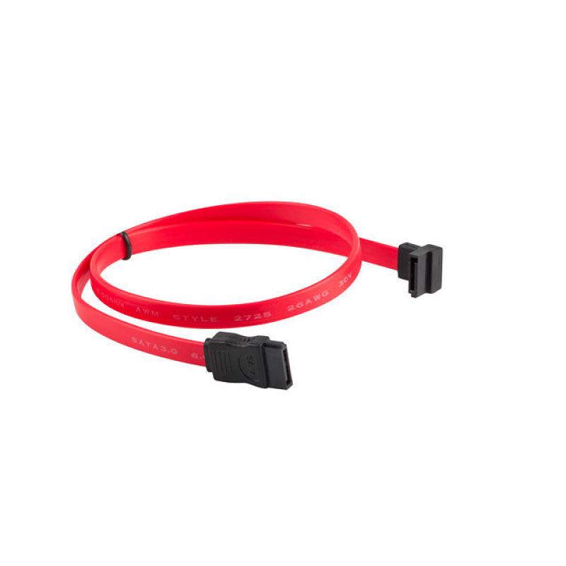 Cable sata iii lanberg 6gb - s hembra hembra angulo 0.5m rojo - Imagen 1