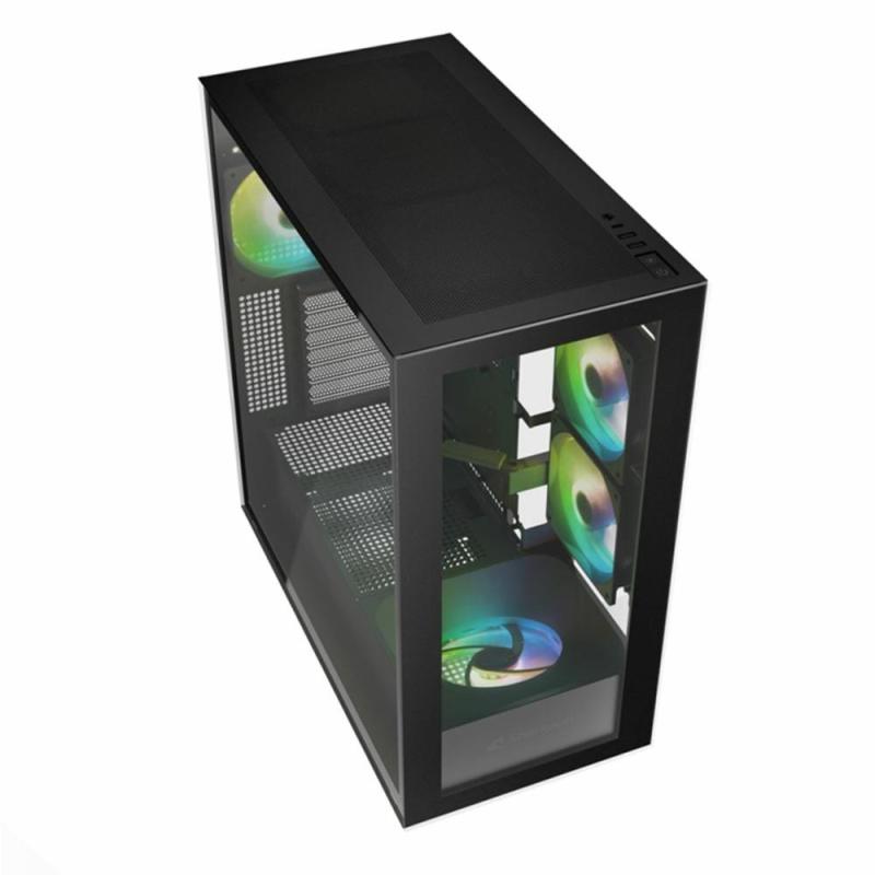 Caja ordenador gaming sharkoon rebel c60 atx cristal templado negro