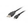 Cable usb lanberg 2.0 macho - micro usb macho 1.8 m negro - Imagen 1