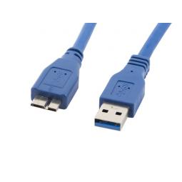 Cable usb lanberg 3.0 macho - micro usb macho 0.5m azul - Imagen 1