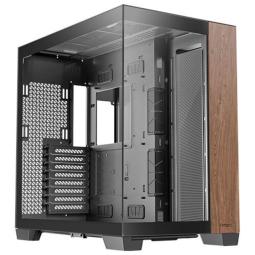 Caja ordenador gaming antec fishtank c8 wood e - atx cristal templado negro