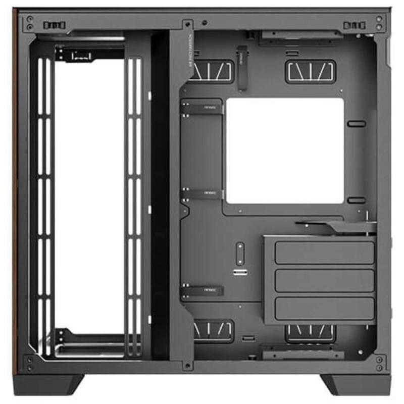 Caja ordenador gaming antec fishtank c8 wood e - atx cristal templado negro