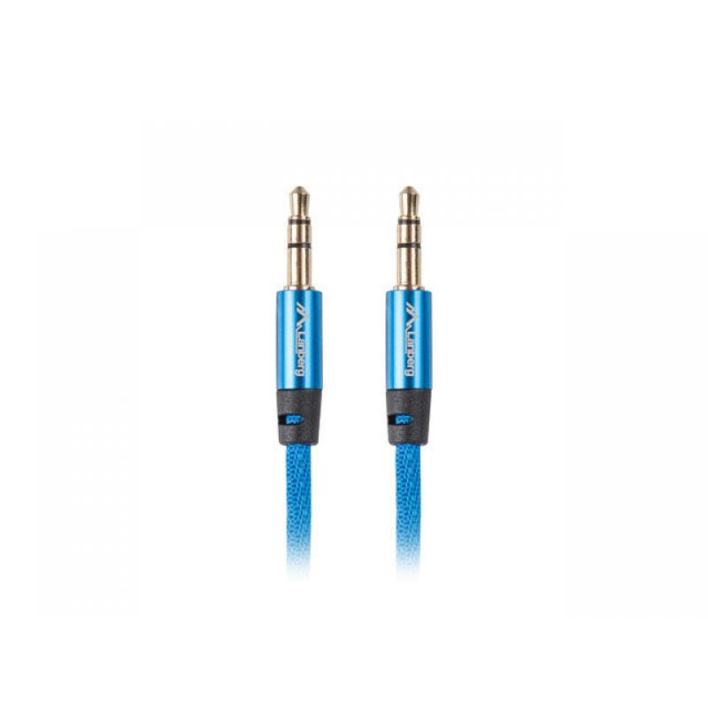Cable estereo lanberg jack 3.5mm macho - jack 3.5mm macho 1m azul - Imagen 1