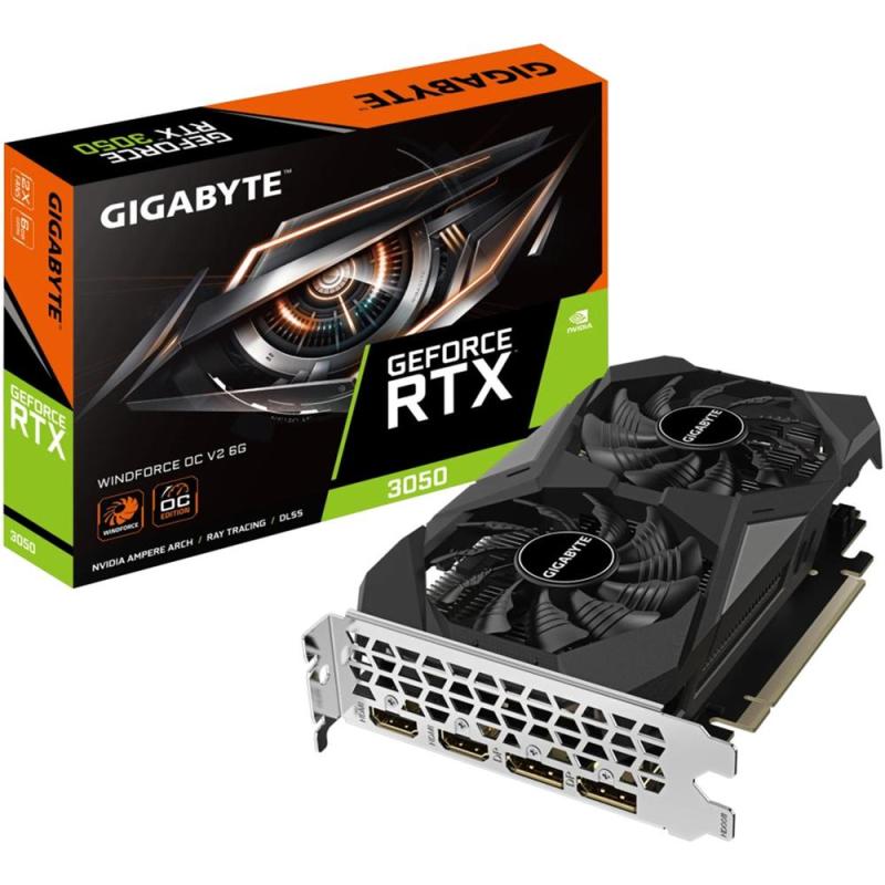 Tarjeta grafica gigabyte rtx 3050 windforce oc v2 6gb gddr6 2 x dp - 2 x hdmi - pci express 4.0