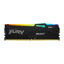 Memoria ram ddr5 32gb kingston - 6000 mhz - pc5 - 48000 - fury beast rgb - cl40 - 1.35v