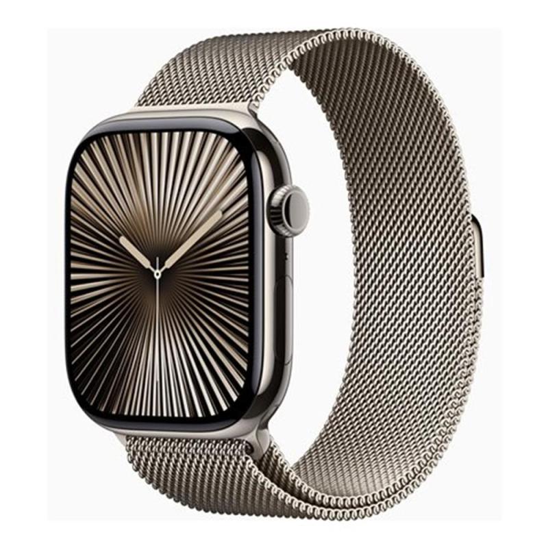 Smartwatch apple watch series 10 gps + cell 46mm natural titanium milanese loop s - m