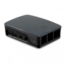 Carcasa raspberry pi 4 negra y gris