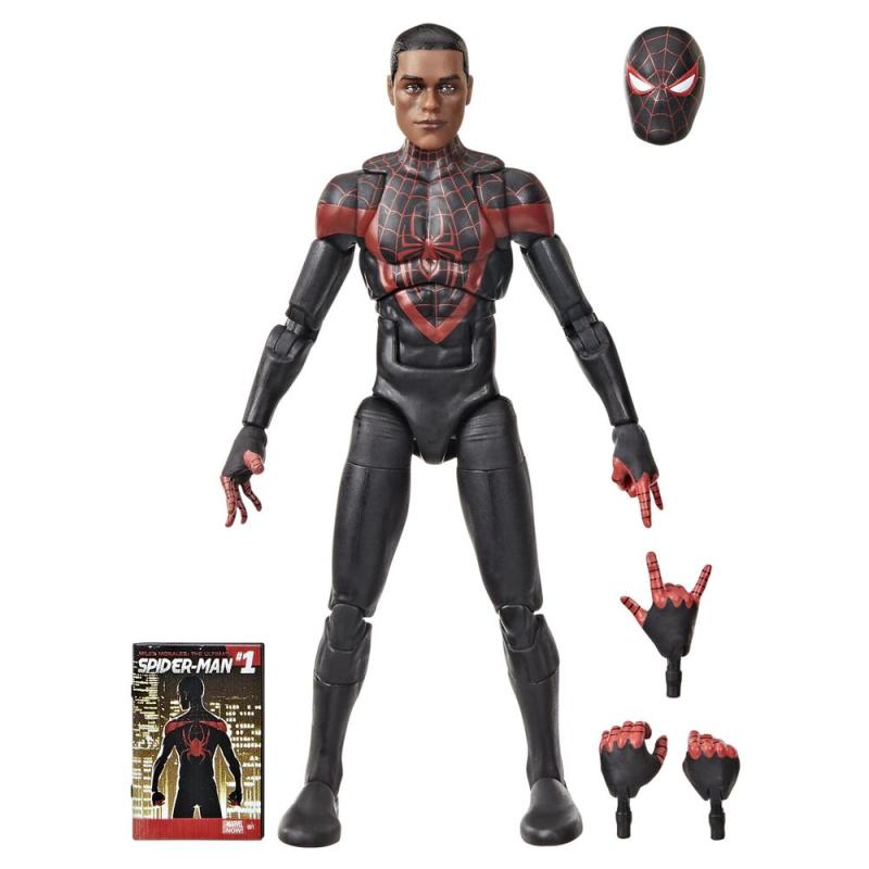 Figura hasbro marvel legends miles morales: the ultimate spider - man mini comics ultimate miles