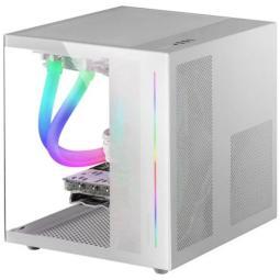 Caja ordenador mars gaming mcvieww matx cristal templado blanco