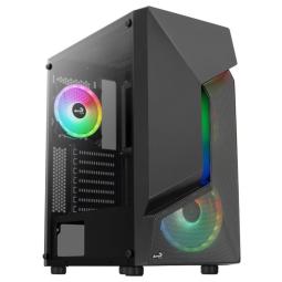 Caja ordenador gaming aerocool scapebkv3 atx argb cristal templado negro