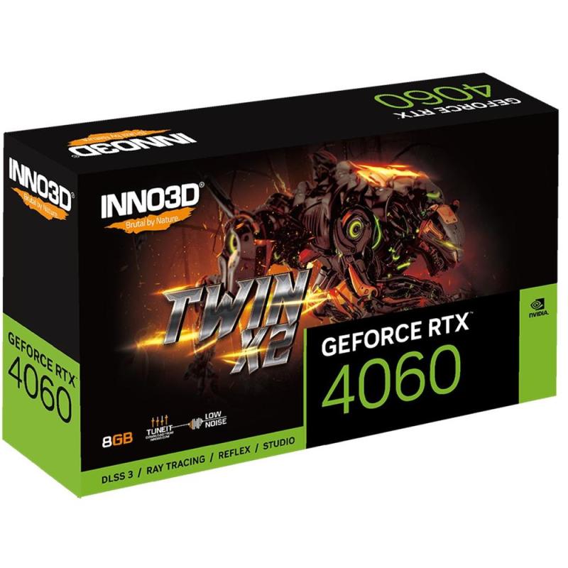 Tarjeta grafica inno3d rtx 4060 twin x2 8gb gddr6 - 3x dp - 1x hdmi