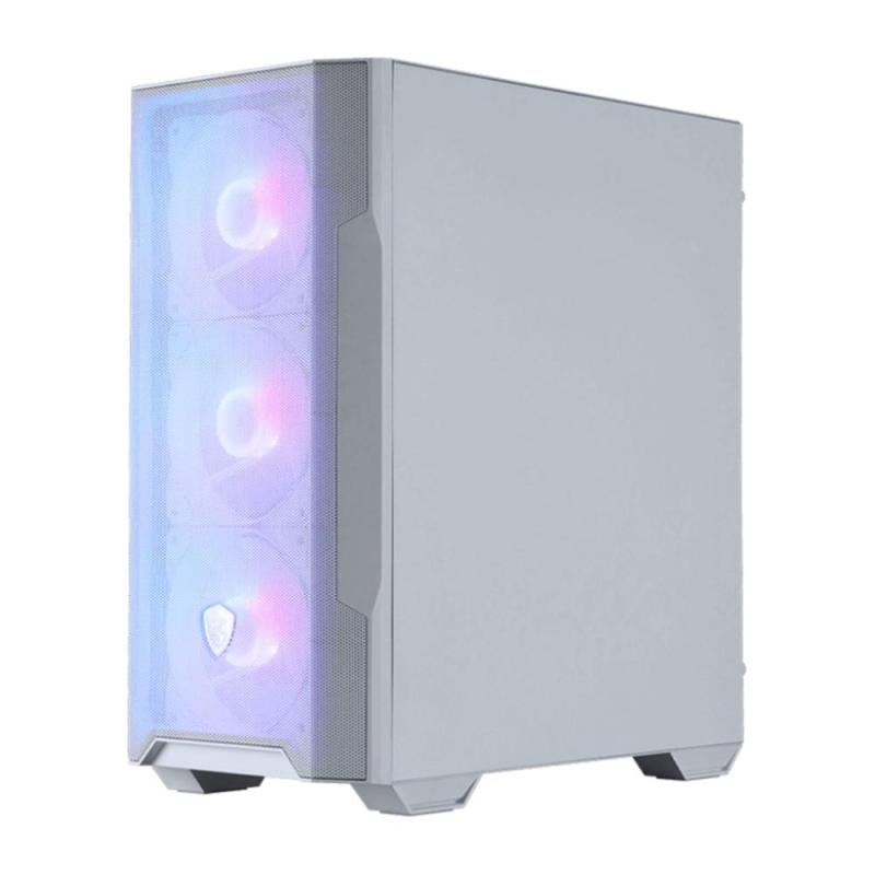 Caja ordenador gaming msi mag forge m100r m - atx argb cristal templado blanco