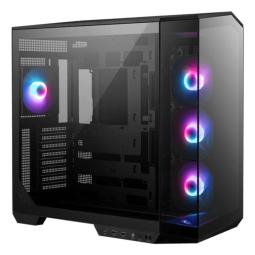 Caja ordenador gaming msi mag pano 100r pz atx rgb cristal templado negro