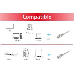 Cable red equip latiguillo rj45 s - ftp cat6hf 0.25m gris