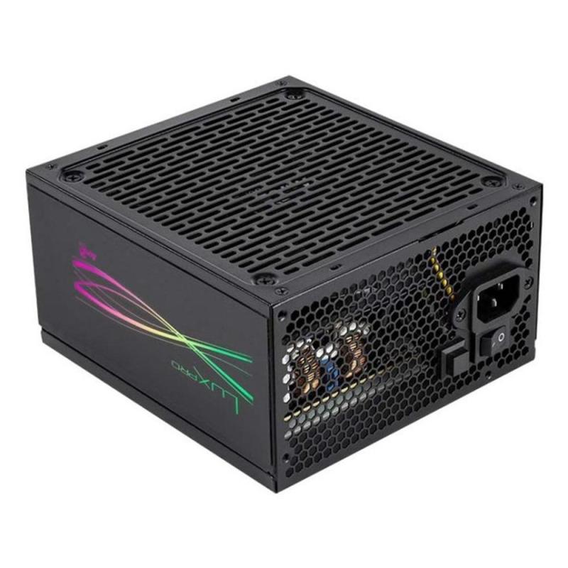 Fuente alimentacion aerocool lux pro rgb gaming atx 550w