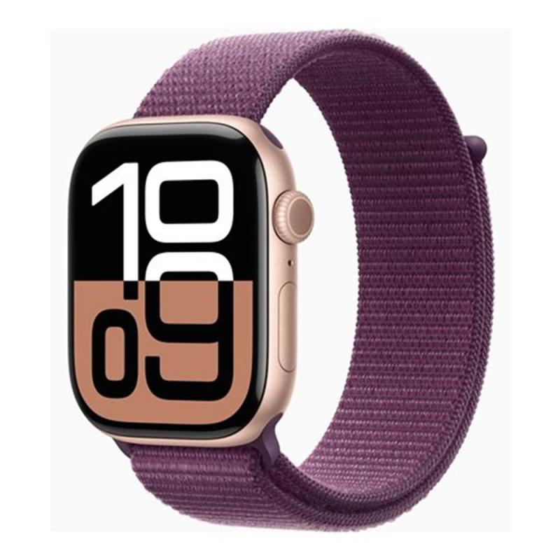 Smartwatch apple watch series 10 gps 46mm rose gold case plum sport loop