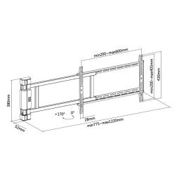 Soporte pared equip vesa hasta 75 pulgadas 600x400mm max 50kg