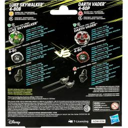 Juego hasbro beyblade x star wars luke skywalker vs darth vader