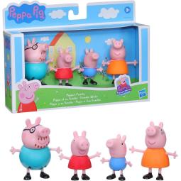 Set de 4 figuras peppa pig y su familia