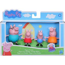 Set de 4 figuras peppa pig y su familia