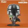 Funko pop star wars the mandalorian el mandaloriano xl version armadura cromatica con yoda en brazos 49931 - Imagen 1