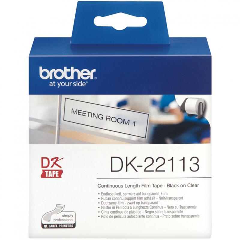 Etiquetas papel precortada brother dk22113 62mm - Imagen 1