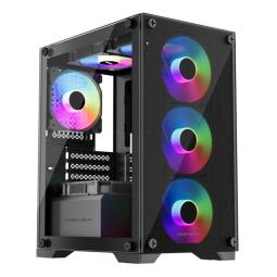 Caja ordenador gaming keep out xc - 201 glass matx argb cristal templado negro