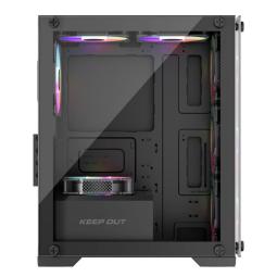 Caja ordenador gaming keep out xc - 201 glass matx argb cristal templado negro