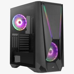 Caja ordenador gaming aerocool visor e - atx argb cristal templado usb 3.0 negro