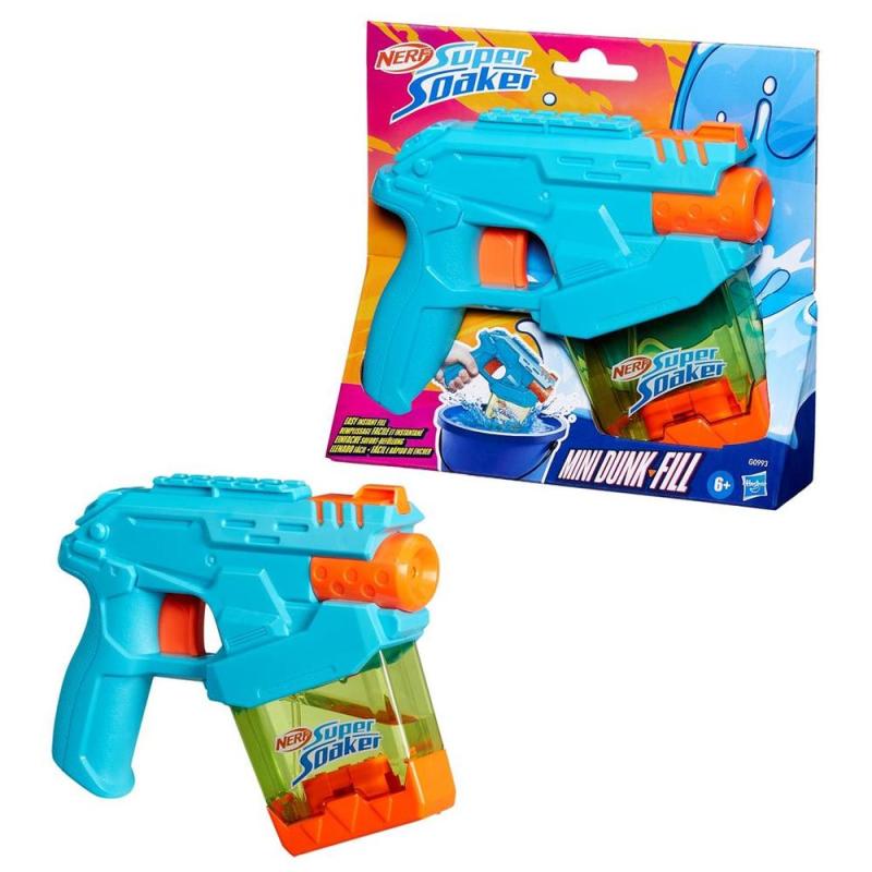 Pistola hasbro nerf super soaker mini dunk fill