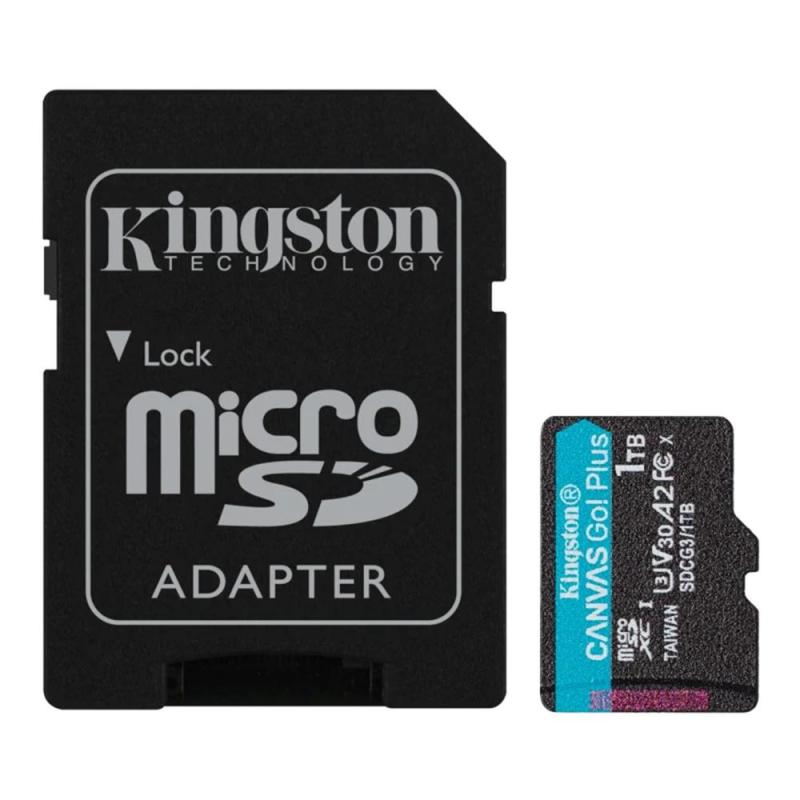 Tarjeta memoria micro secure digital sd xc 1tb kingston canvas go! plus clase 10 uhs - i u3 + adaptador sd