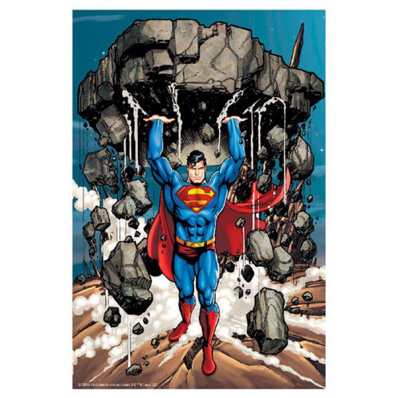 Puzzle 3d lenticular dc comics superman levantando escombros 300 piezas - Imagen 1