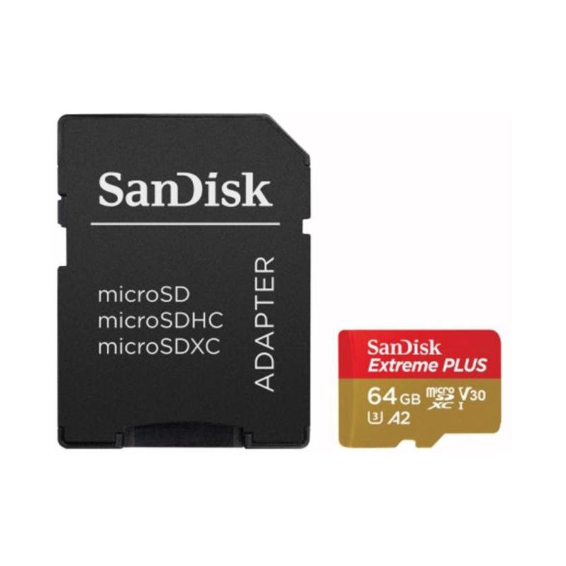 Tarjeta memoria sandisk micro secure digital 64gb sdxc u3 uhs - i clase 10 a2 + adaptador sd