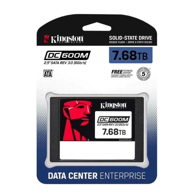 Disco duro interno solido ssd kingston data center 600m 7.68tb 2.5 pulgadas sata 6gb - s